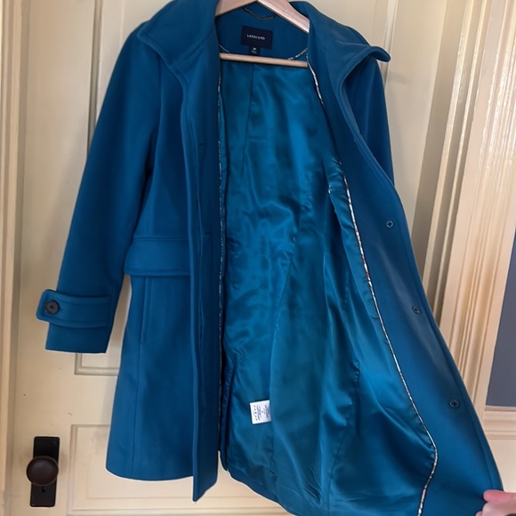 Size 2p Lands End pea coat. Mid thigh to knee length depending on your height. - Picture 5 of 5
